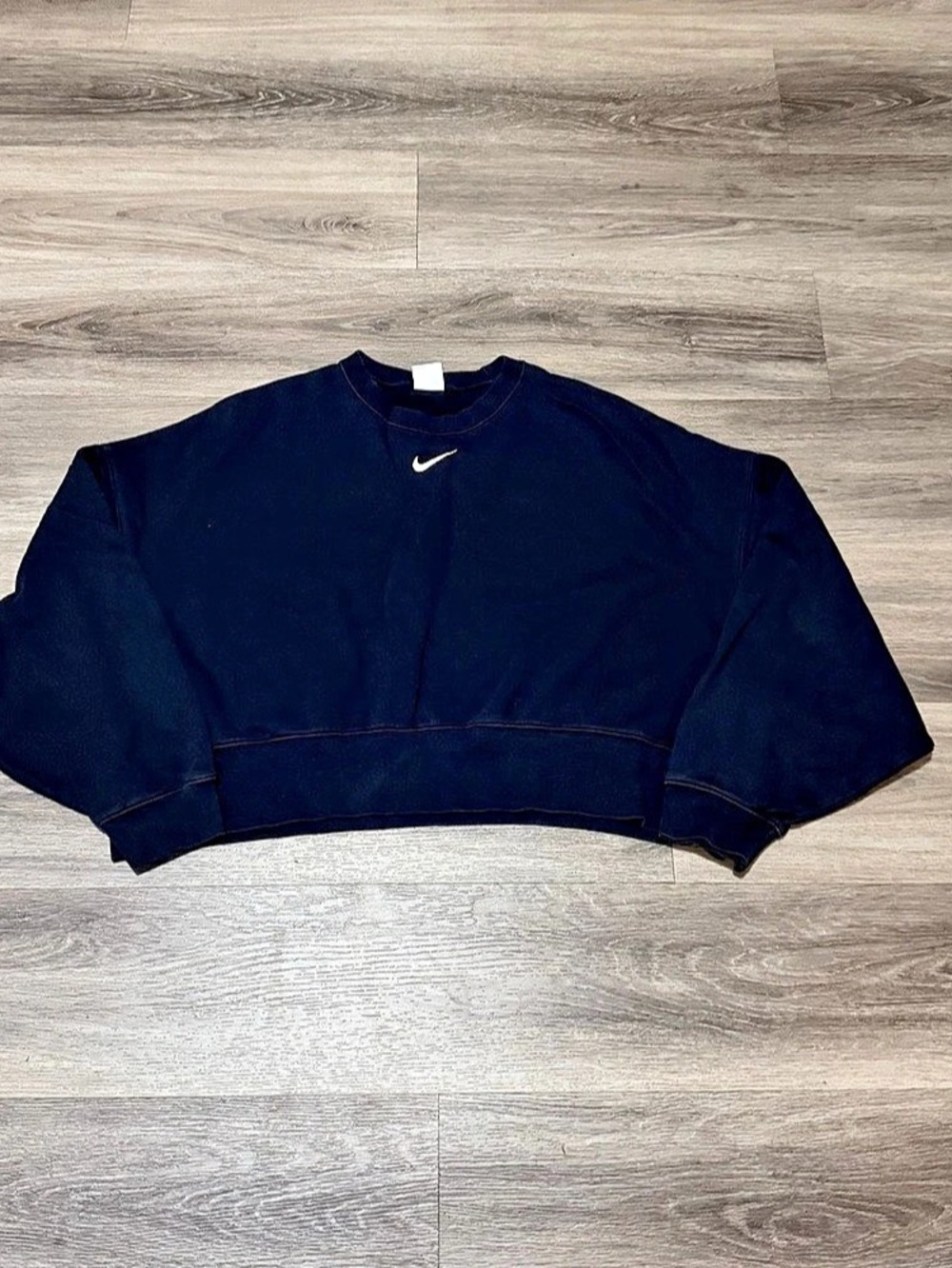 Nike Studio Fleece Medium Weight Oversized Cropped Crewneck Sweatshirt Cropped
